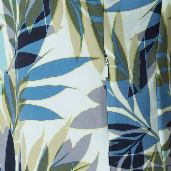 Hang Ten Sun Protection Tee SPF50 Zip Pocket Tropical Print Rash Guard T-shirt - Picture 6 of 10